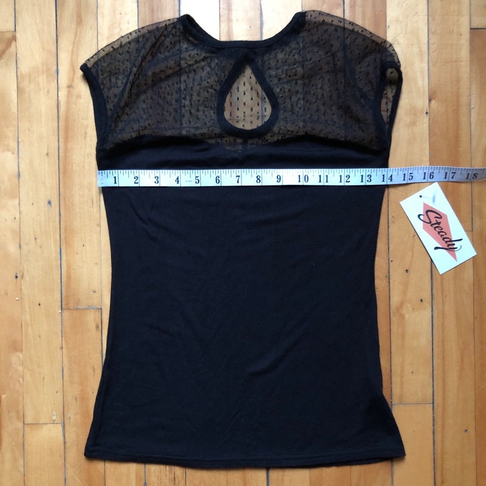 NWT XSmall/Small Rocksteady Miss Fancy Top Retro Pinup Rockabilly Goth Modcloth - Picture 4 of 8